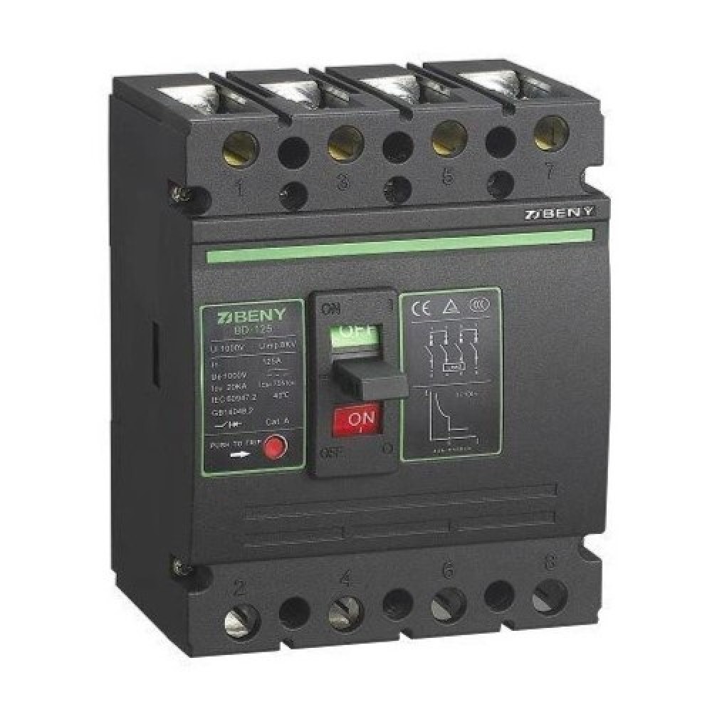 DC Circuit Breaker - 4P, 125A, 1000VDC